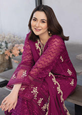 Azure Embroidered Chiffon Unstitched 3 Piece Suit - 25